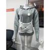 Женская модная вышитая одежда Pet Big Pocket Cat Ear Hooded Sweatshirt