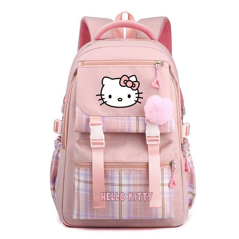 Hello Kitty Cute Bookbag For Students With Large Capacity And Cartoon Pattern For Daily Commuting