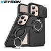 KEYSION Чехол для телефона с кольцом-подставкой, вращающимся на 360°, для OPPO Reno15 Pro Max 5G 15 F 5G, с защитой выдвижной камеры, магнитный, ударопрочный