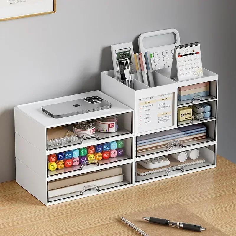 Drawer Storage Box Desk Ganizer Transparent Large Capacity Stationery H Ganizer Multi Function Desktop Storage Household