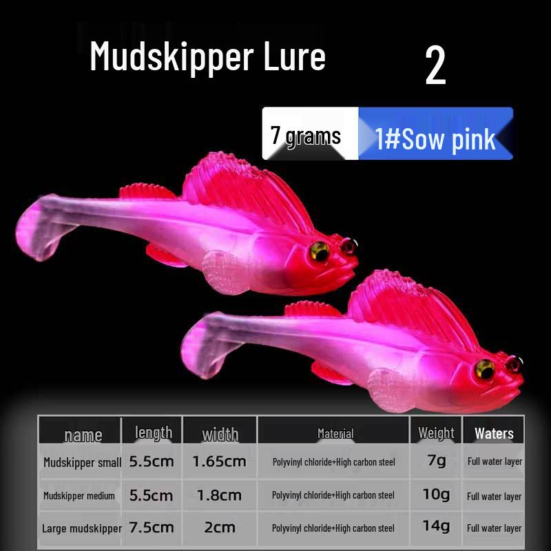 Мягкая приманка Mudskipper T-Tail с защитой от зацепов для ловли окуня, сома, черной рыбы и мандаринки