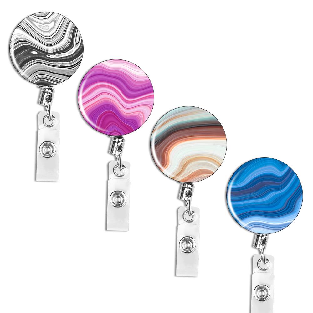 Креативный набор выдвижных офисных брелоков - 4 шт., противоугонный стальной трос