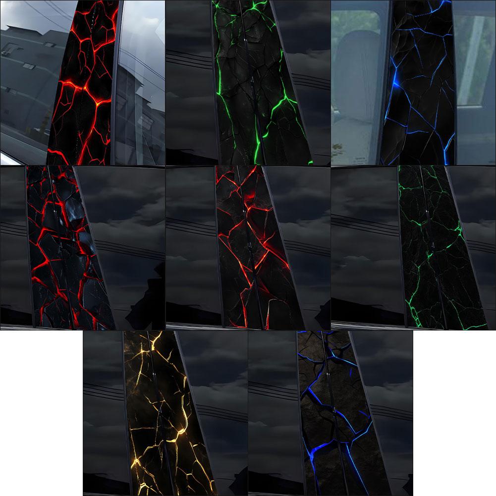 Идеально для автолюбителей 3D наклейка на автомобиль Наклейка на стойку двери автомобиля Простая установка Водонепроницаемая наклейка Модное украшение для автомобиля