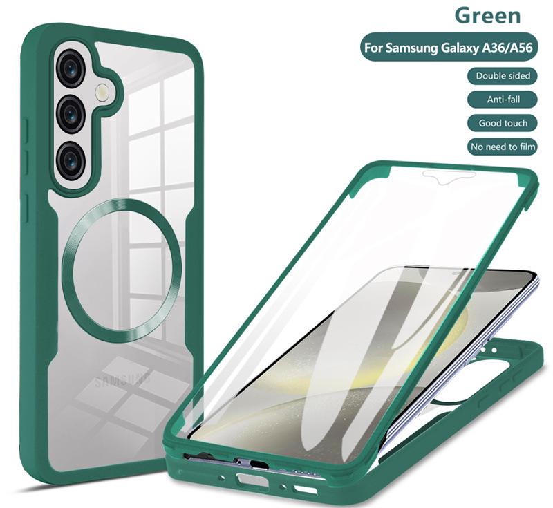 Прозрачный чехол с магнитной адсорбцией для Samsung S26/S25FE/S22/S24/S23 Ultra/A17/A16A - Полное покрытие