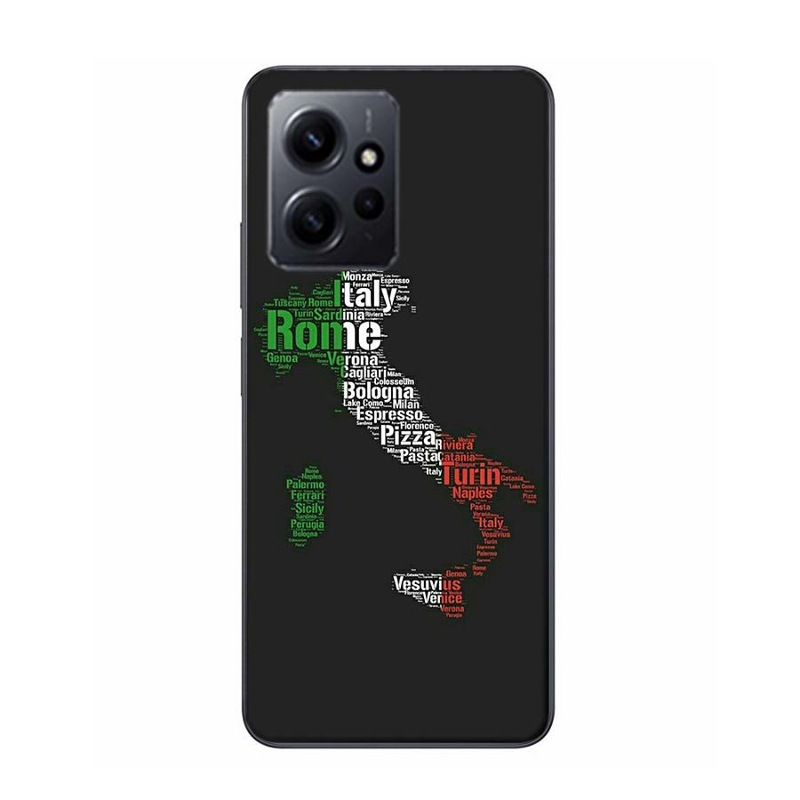 Italy Flag Phone Case For Redmi Note 13 5G 14 Pro Plus Redmi 12 12C 13C 14C 10 10A 10C 9 9C 9T 9A 8 8A K70 Pro TPU Clear Cover C
