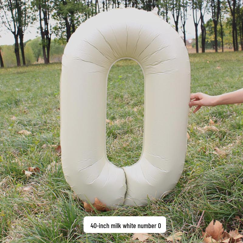 Large Milk White Number Balloons (32/40 Inch) – Ideal for Kids' Birthday Parties and Outdoor Photo Props