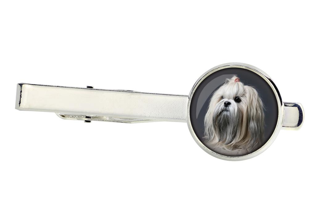 Lhasa Apso - cufflinks and tie with your photo, a suit decoration, men's jewelry from the Art-Dog brand.
