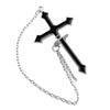 Men Women Street Punk Chain Stylish Cross Non-allergic Delicate Dangle Earrings ARI