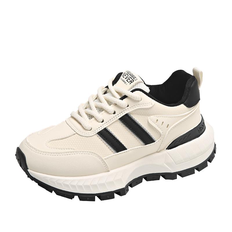 Модные кроссовки женские 2024 осень новые винтажные универсальные повседневные легкие на толстой подошве обувь для папы обувь на платформе