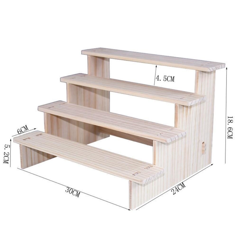 2/3/4-Tier Wood Display Rack Figurine Display Stand for Cake Dessert Rack Stand Plant Rack