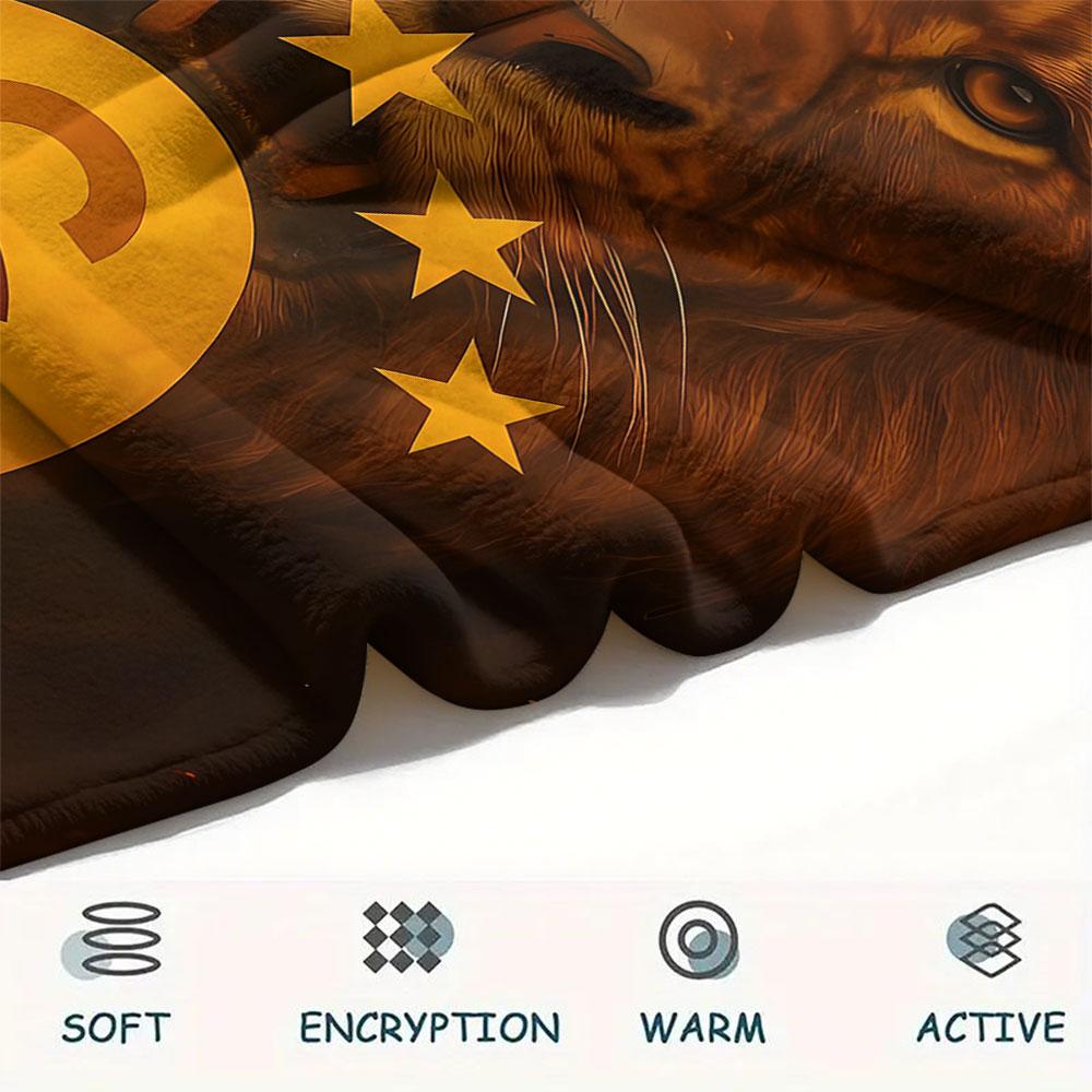1PC Galatasaray SK Patterned Flannel Blanket Suitable For All Seasons for Home Decor Warmth and Comfort Gifts Holiday Present