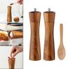 Набор измельчителей для деревянной соли и перца, ручной многоразовый керамический ротор, 8,5 дюйма