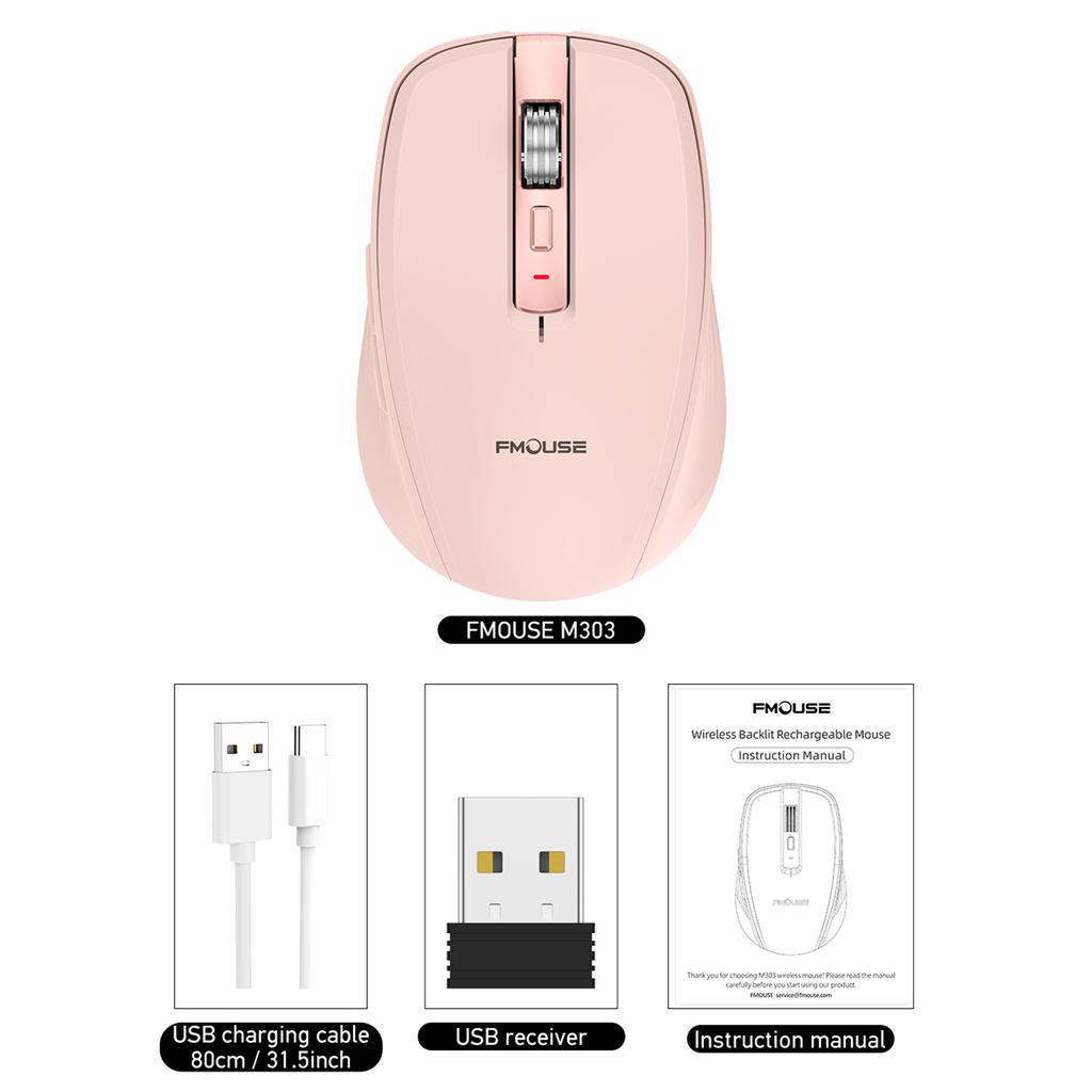 FMOUSE 2.4G+BT5.1 Двухрежимная беспроводная мышь Компьютерные игровые мыши Эргономичный дизайн 4 передачи