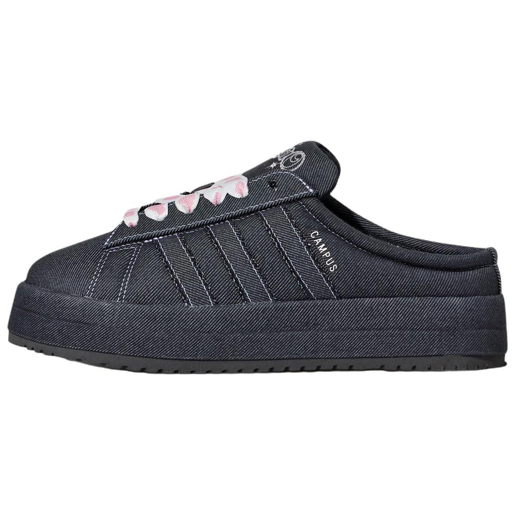 adidas Оригинальные тапочки CAMPUS 00-х с закрытым носком Женские Черные KH8028
