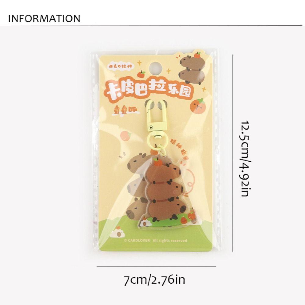 Capybara Capybara Keychain Acrylic Kapibara Pendant Cartoon Capibara Bag Hanging  Hanging Accessory