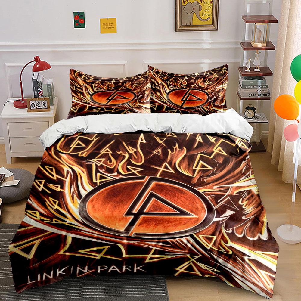 Fiery Linkin Park logo. Bedding sets Duvet cover sets Duvet covers Pillowcases(1 * Duvet Cover 2 * Pillowcases without duvet insert)