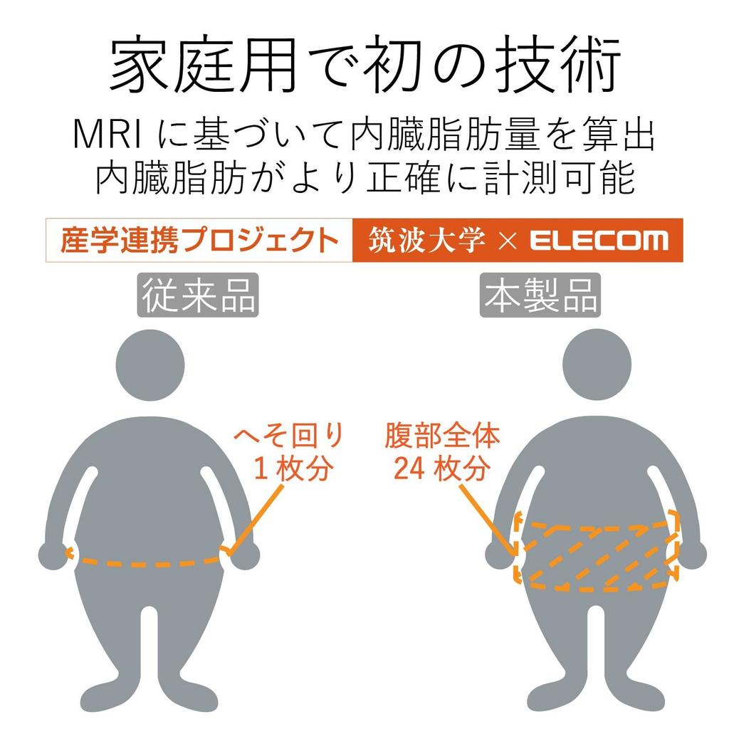 ELECOM Body Composition Monitor Compact Measure Body Fat Visceral Fat Skeletal Muscle Bone and Basal White [Can Weight, Percentage, Level, BMI,