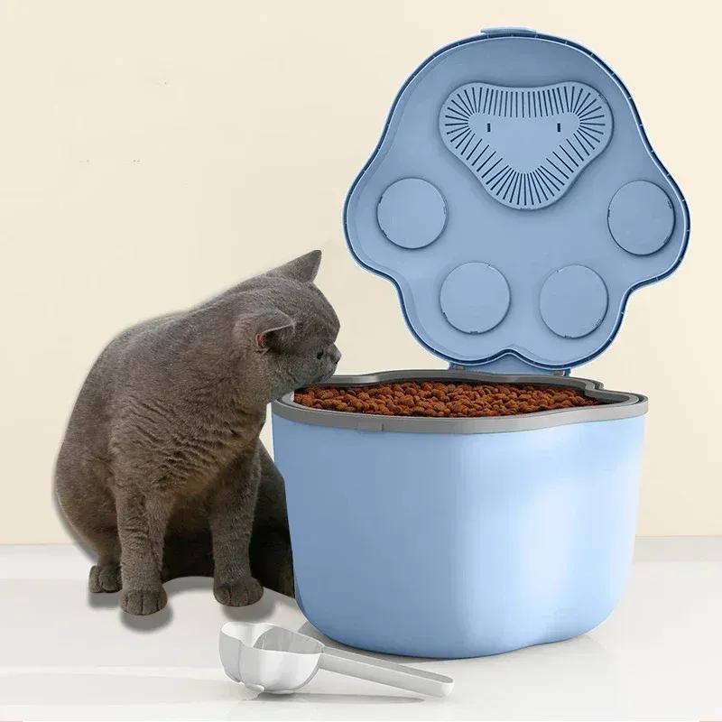 Large Sealed Pet Food Storage Box Moisture Proof Bucket Airtight Container for Cat Dog Dry Feed Household Daily Pet Supplies