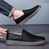 Модные Высококачественные Мужские Удобные Балетки Новая Мужская Повседневная Офисная Обувь Натуральная Кожа Мужские Модные Лоферы Простые Мужские Туфли Слипоны