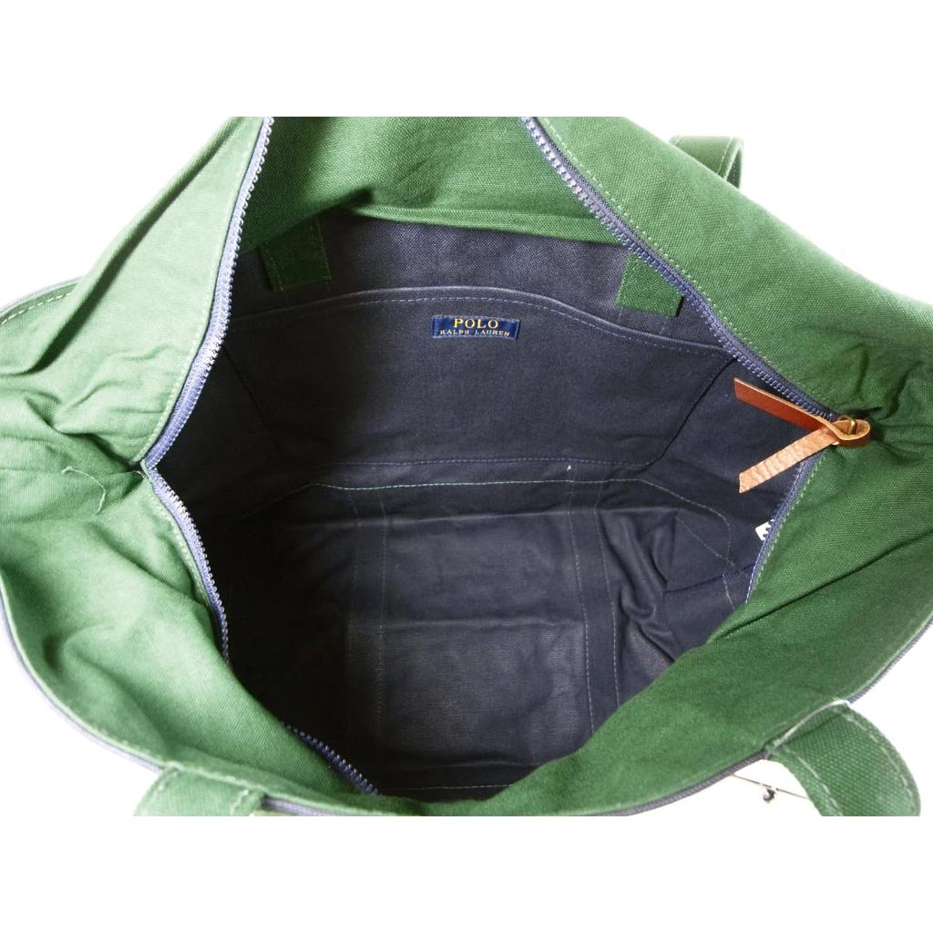 RALPH Ralph Сумка-тоут через плечо Хлопковый холст Темно-синий x Зеленый [POLO LAUREN] [Polo Lauren] Мужская [Б/у]