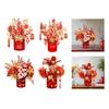 2025 Chinese New Year Decoration Desktop Ornament Fake Flower Bucket Photo Prop Spring Festival Gift for Living Room Table