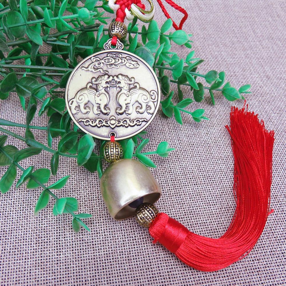 Китайский узел Фэншуй Медные монеты Колокольчики ветра Молитва Удача Ретро Коллекция Антикварная валюта Сувенир для вечеринки Подарок Украшение для автомобиля