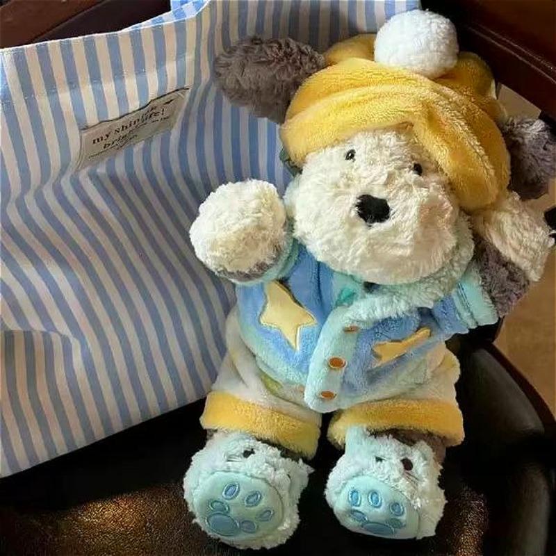 35 см Милая Плюшевая Игрушка Пастушья Собака Тангбули Мягкая Набивная Бело-Серая Собачка Подушка Носимая Одежда Кукла Подушка Детские Подарки на День Рождения