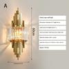Nordic LED Роскошный металлический хрустальный настенный светильник Креативный настенный светильник для гостиной, прихожей, у кровати, внутреннее украшение, настенное освещение