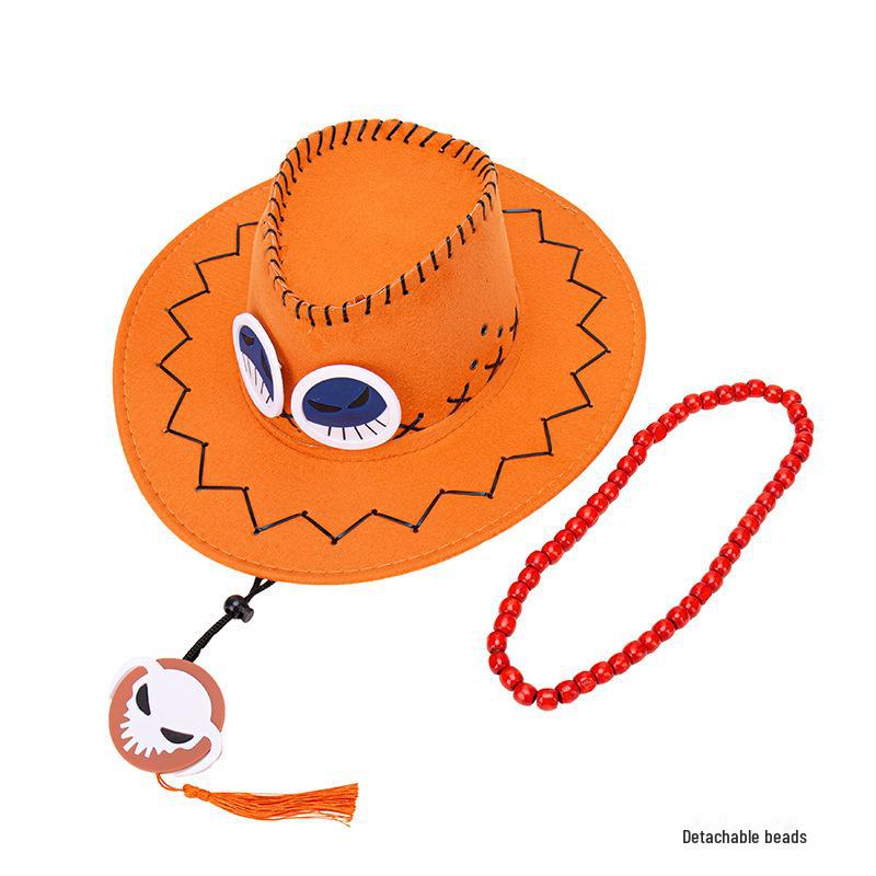 Солнцезащитный козырек One Piece Ace Cowboy: Джазовая шляпа в стиле аниме