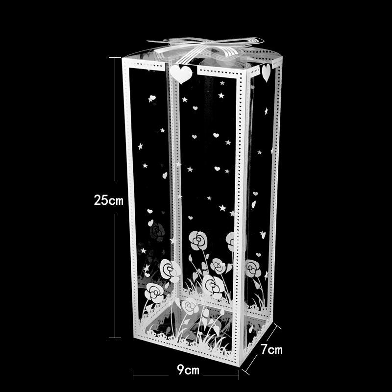 10 шт. Прозрачная ПВХ упаковочная коробка разных размеров Упаковка для шоколада/торта Принадлежности для вечеринки по случаю дня рождения