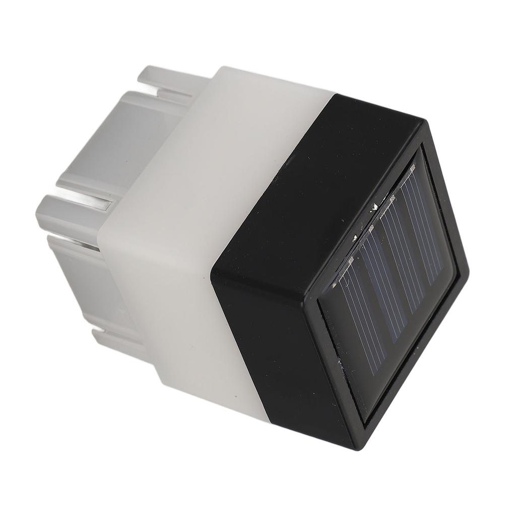 Post Cap Light Solar Powered LED Warm Yellow Lighting Fence Post Cap Light for Garden Patio