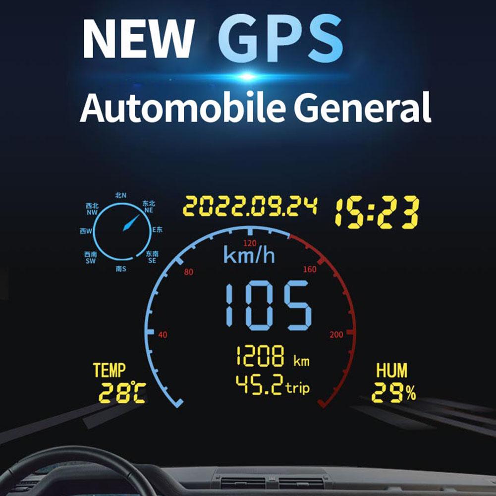 DC5-24V GPS HUD Предупреждение на лобовое стекло 4,7-дюймовый экран GPS трекер автомобильный спидометр охранная сигнализация многофункциональные автомобильные аксессуары