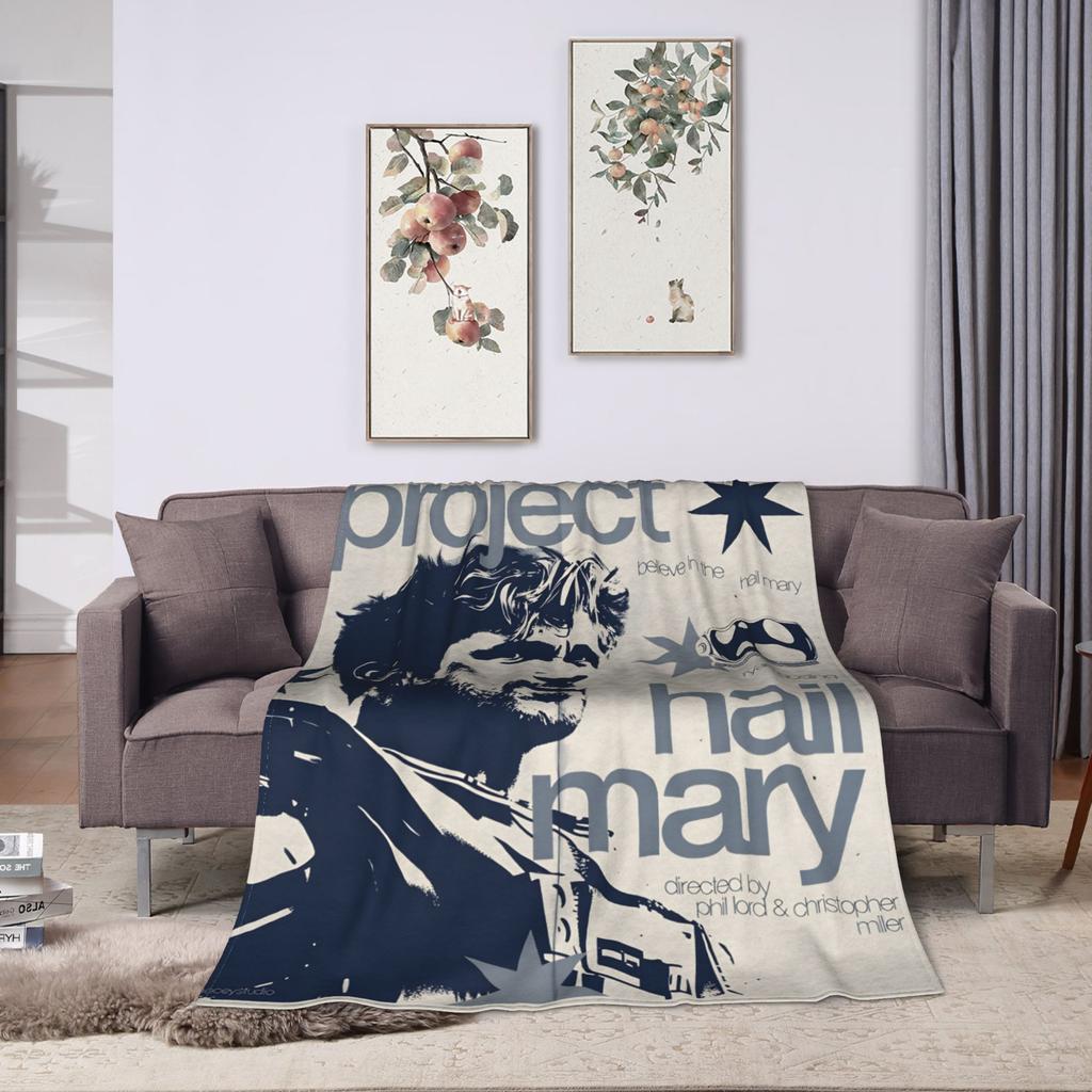 Project Hail Mary Warm Soft Blanket  Airplane Travel Plush Throw Blanket Pattern Bedroom Flannel Bedspread Sofa Bed Cover