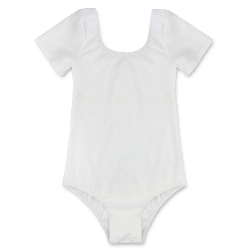 Балетный купальник с короткими рукавами для девочек, гимнастический трико, детский боди, комбинезон, танцевальный трико для балерины