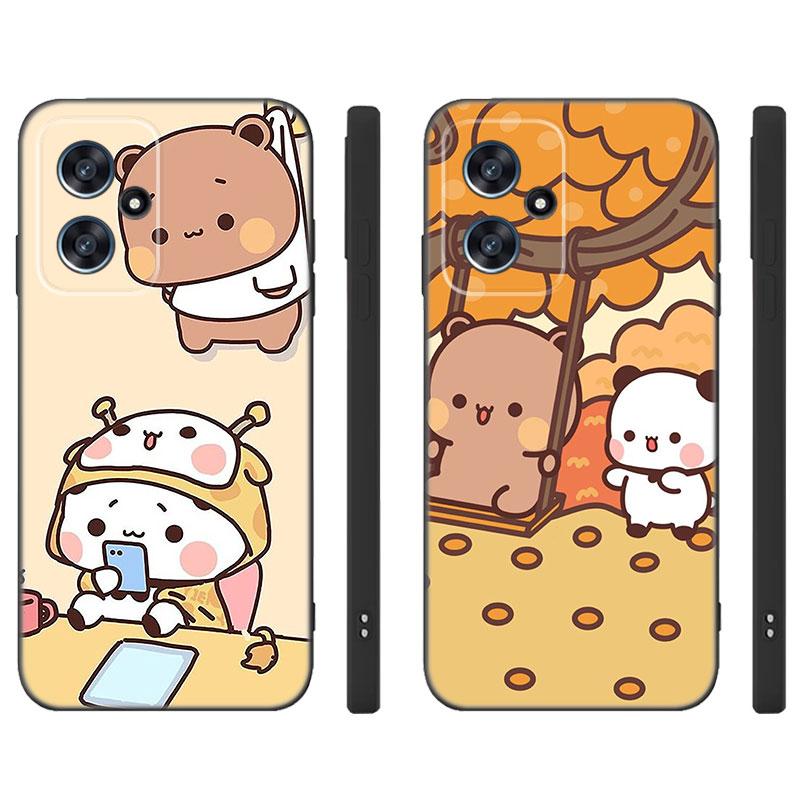 Cute BuBu DuDu Black Silicone Phone Case For Xiaomi POCO X3 X4 NFC F3 F4 GT F5 M3 M4 M6 X5 X6 Pro 5G C55 C65 M5