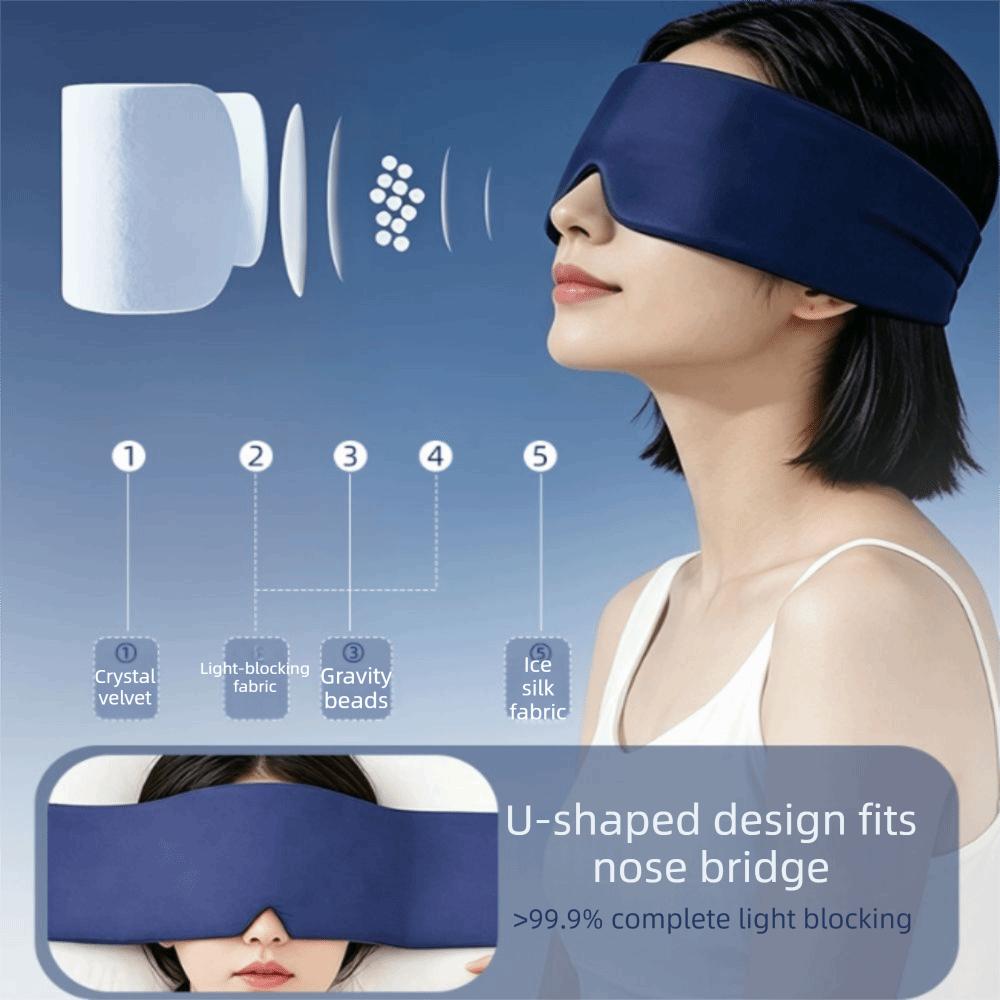 Soft Smooth Fabric Gravity Sleep Eye Mask Balanced Gentle Weight Gravity Eyepatch Reading Relief