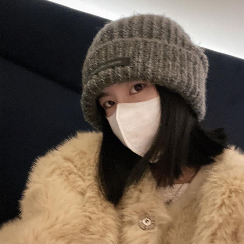 Игольная ткань Стандартные защитные наушники Укладка шапка утолщенная завивка вязаная шапка женская иностранный стиль холодная шапка прилив