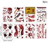 Halloween Blood Handprint Skull Wall Sticker Pvc Bedroom Background Decoration Horror Self-Adhesive Wall Sticker