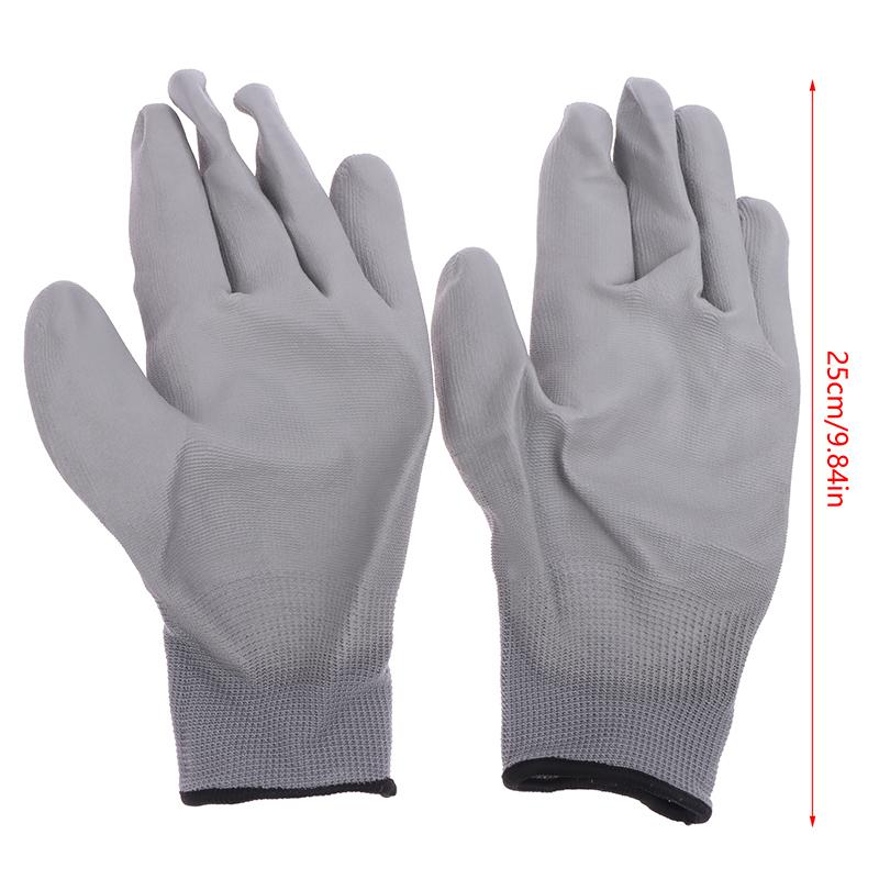 1 пара защитных рабочих антистатических перчаток с полиуретановым покрытием для ладоней, унисекс, дышащие противоскользящие перчатки для ремонта, принадлежности для плотников