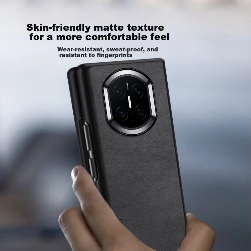 Huawei Mate X7 Case Sheep Suede Huawei Mate X7 Protective Cover Left-Right Fold Screen Shockproof Wear-Resistant Starry Black
