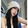 Autumn and Winter Japanese Wool Hats for Women Korean Style Trendy Solid Color Ear Protection Hat Curled Edge Pile Hat Warm Knitted Cold Hat