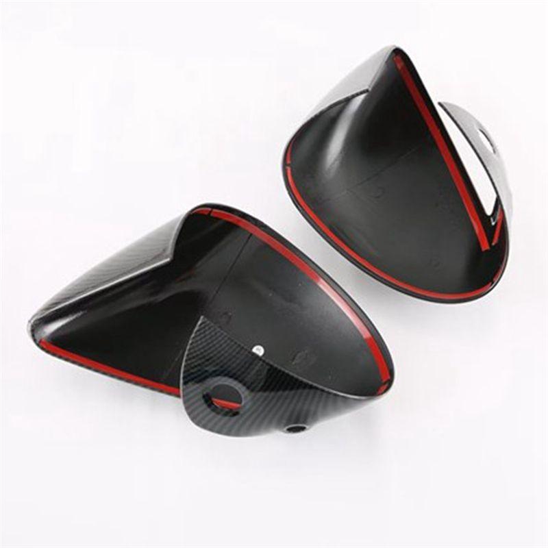 Car Carbon Fiber Style Door Side Mirror Cover Trim Sticker Accessories Accessory For BYD Dolphin Atto1 EA1 2022 2023