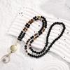 Fashion Crystal Beads Lanyard for ID Badges Natural Badge Card Holder  Nurse Accessories