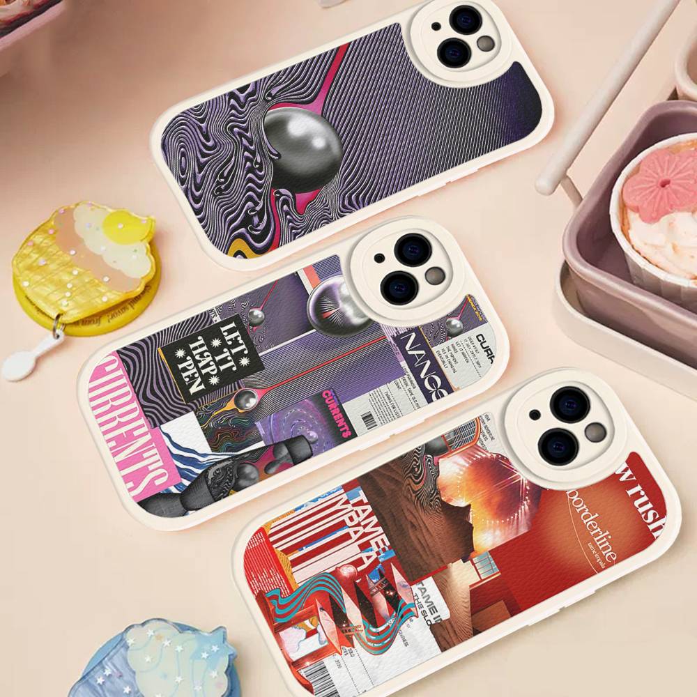 Band T-Tame Impala Phone Case For IPhone 16 15 14 11 12 13 Pro Max Plus Back Leather Shell