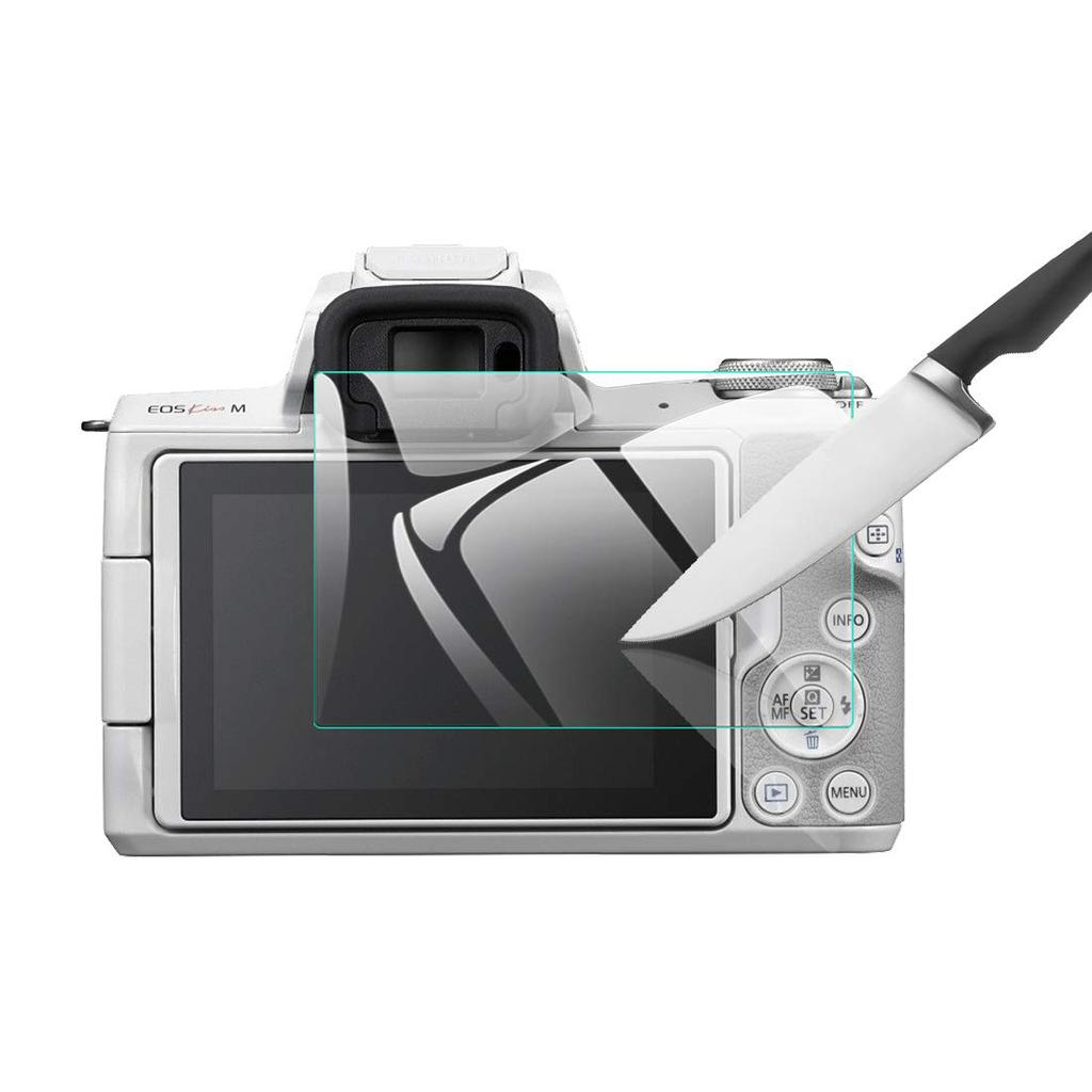 EternalStars Camera Screen Protector Glass with 9H Hardness for Full Coverage and Compatible with Canon EOS Kiss Kiss Kiss M6 Mark and EOS M50 Mark II