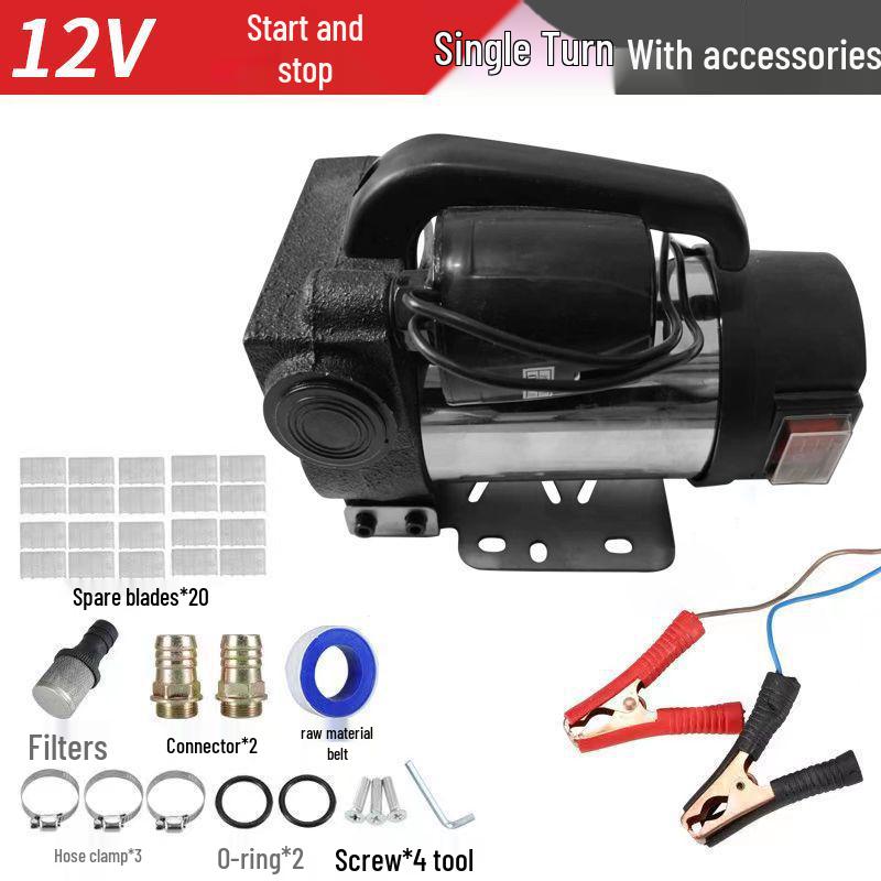 Electric Diesel Fuel & Kerosene Transfer Pump - 12V/24V/220V Self-Priming Oil Transfer Device