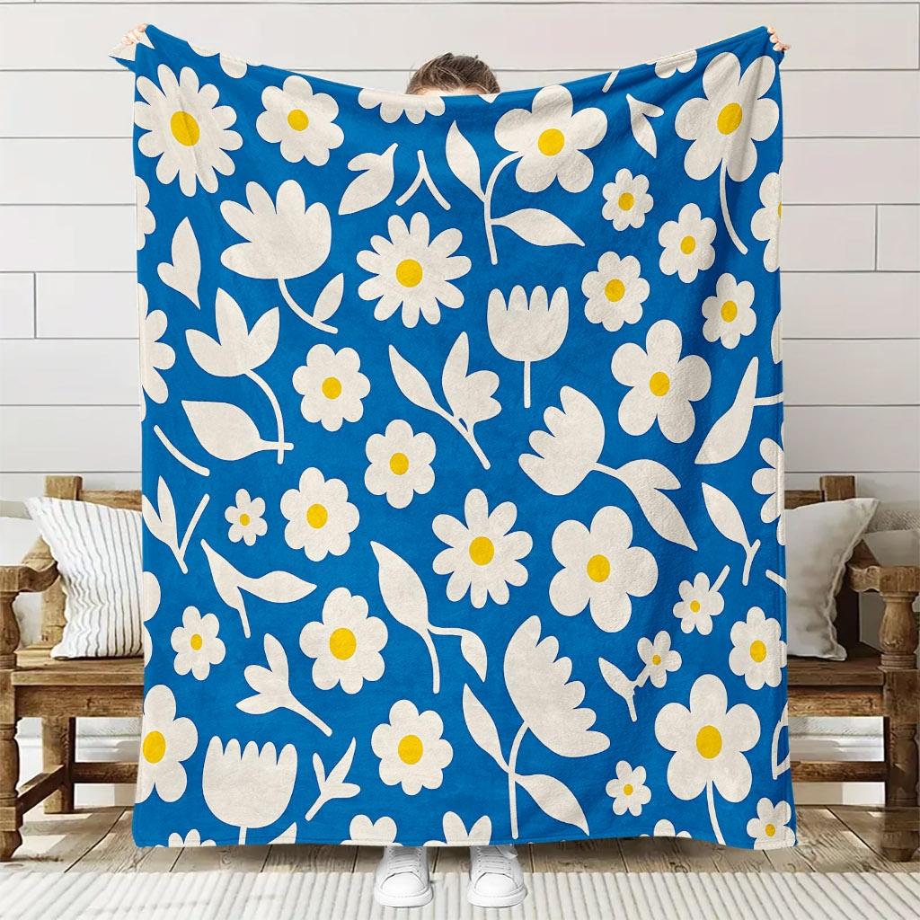pc Soft Bedspread Suitable for All Seasons Quilted Flannel Blanket with Bedspread Comforter Machine Washable Cozy Bed Year