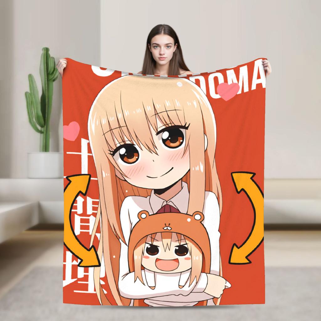 Soft Warm BlanketsBoy Girl Picnic Himouto Umaru Chan Throw Blanket Flannel Bedspread For Outdoor Novelty Sofa Bed Cover