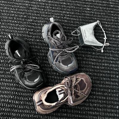 Осень маленький монстр новый 2025 кожа карамель кэжуал нишевый ретро зарубежный стиль спорт папа кэжуал обувь женская