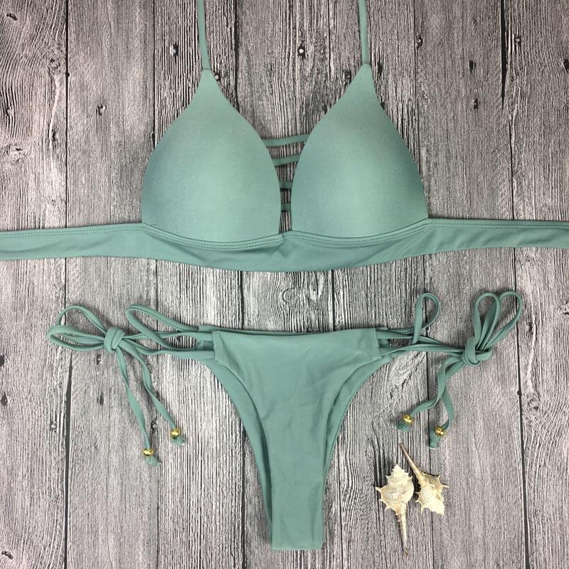 Premium Quality Fashion Set Of Bikini Women Swimwear With Elegant Push Up Bra